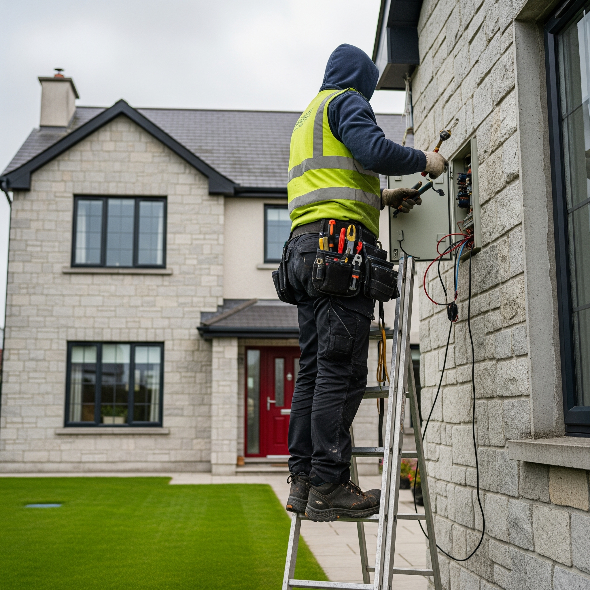 wattmaster electricians working on house